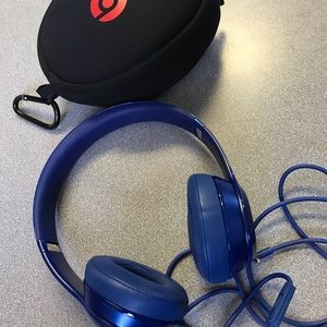 Beats headphones. Blue color